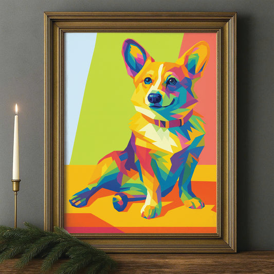 Custom Photo Pop Art Canvas Framed Wall Art Gift For Dog Lovers
