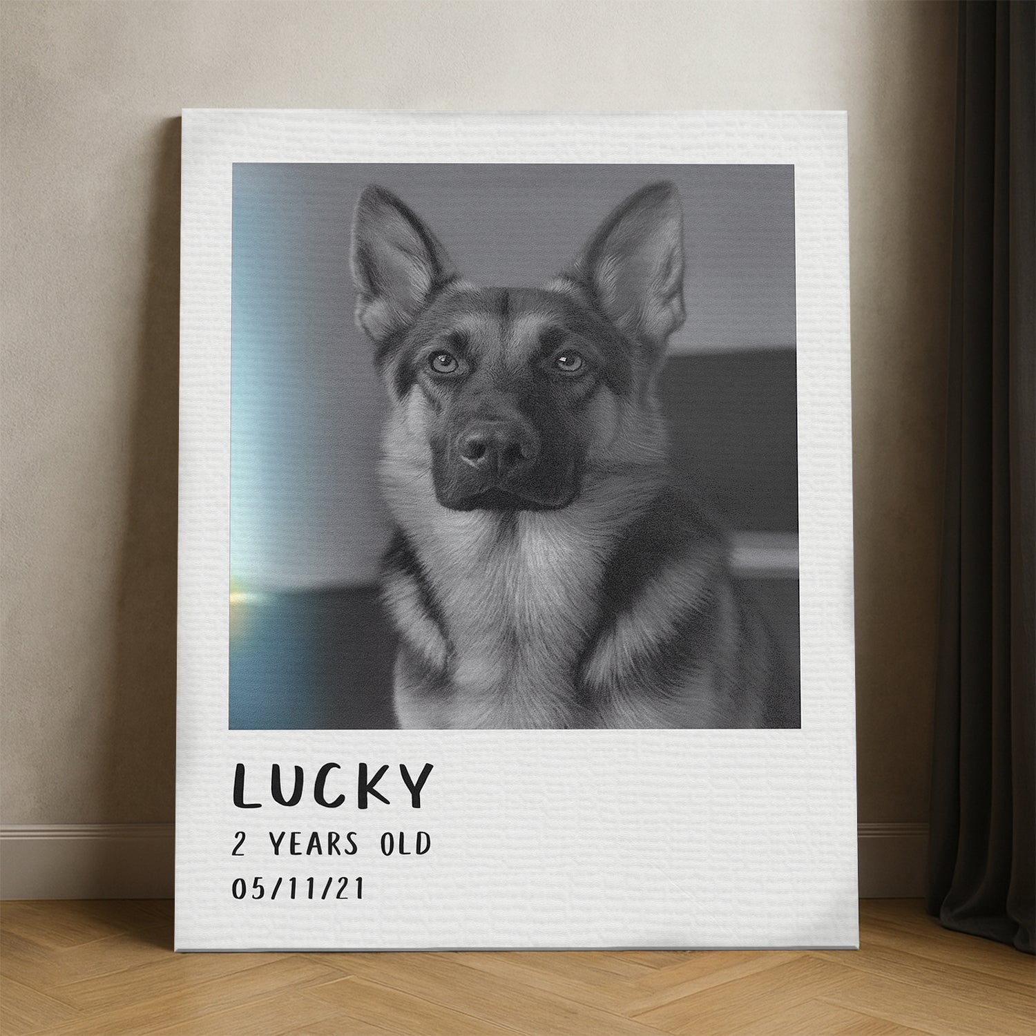 Custom Photo Polaroid Film Canvas Gift For Dog Lovers