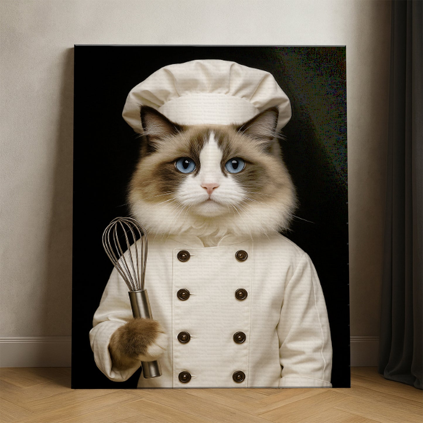 Custom Photo Cat Chef Canvas _ Gift For Cat Lovers