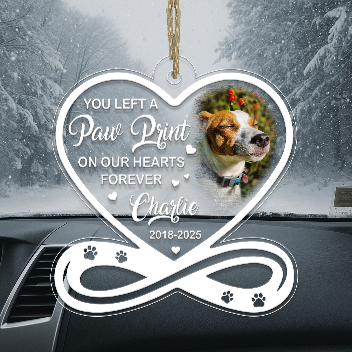 Custom Photo And Name Dog Memorial