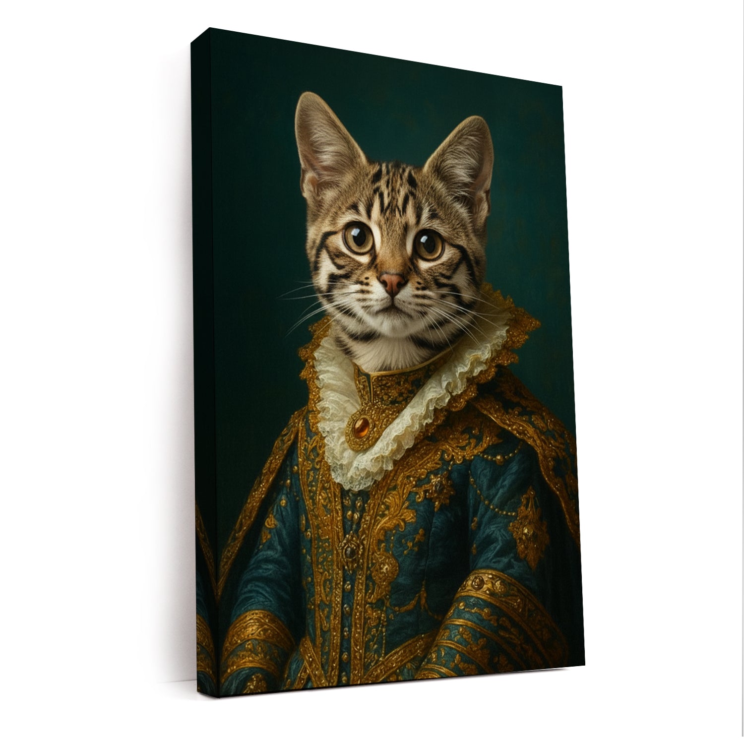 Custom Photo Cat Royal Style 4 Canvas Gift For Cat Lovers
