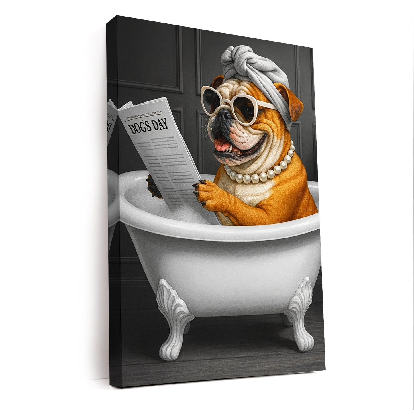 Custom Photo Dog Bathroom Style 9 Canvas Gift For Dog Lovers