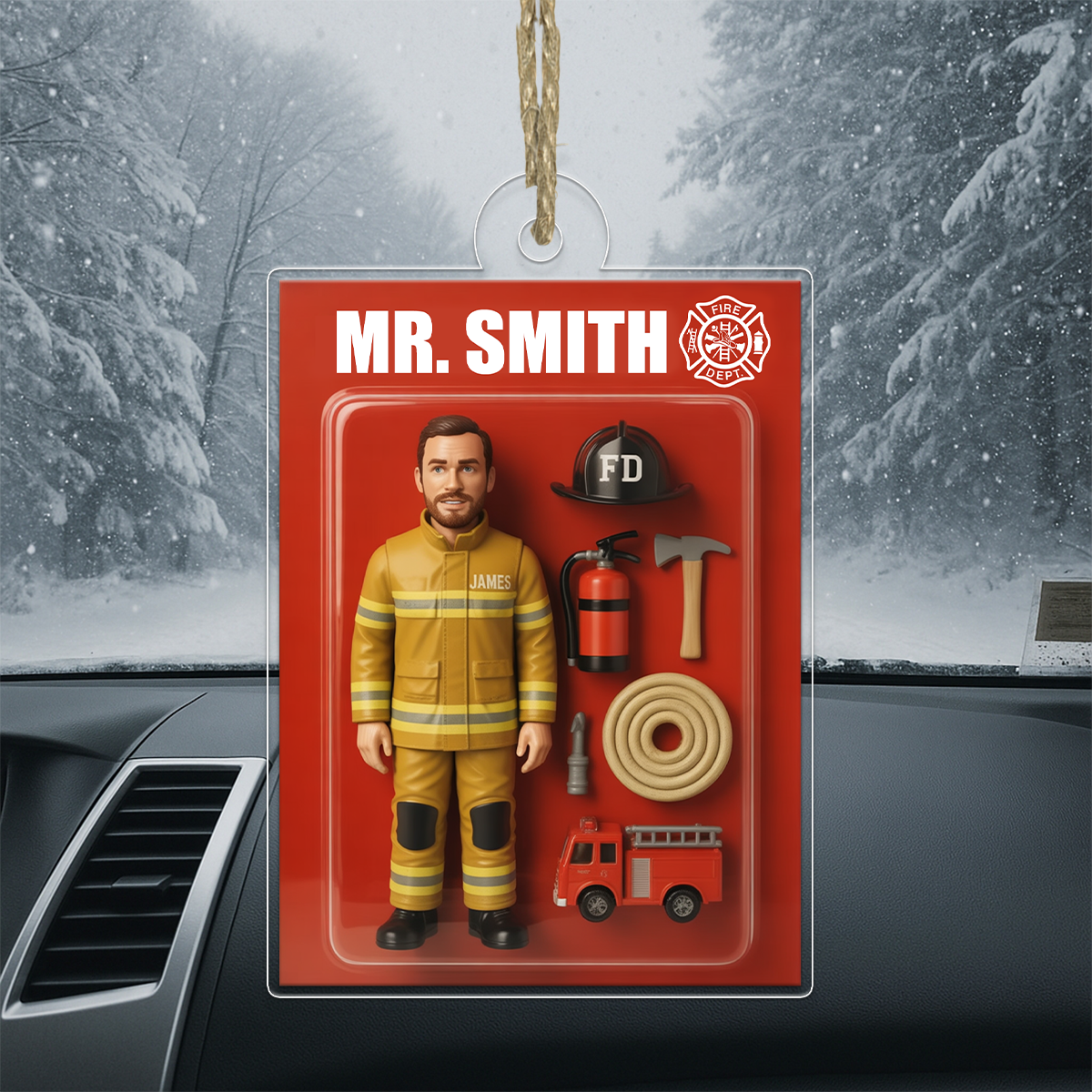 Custom Photo US Firefighter