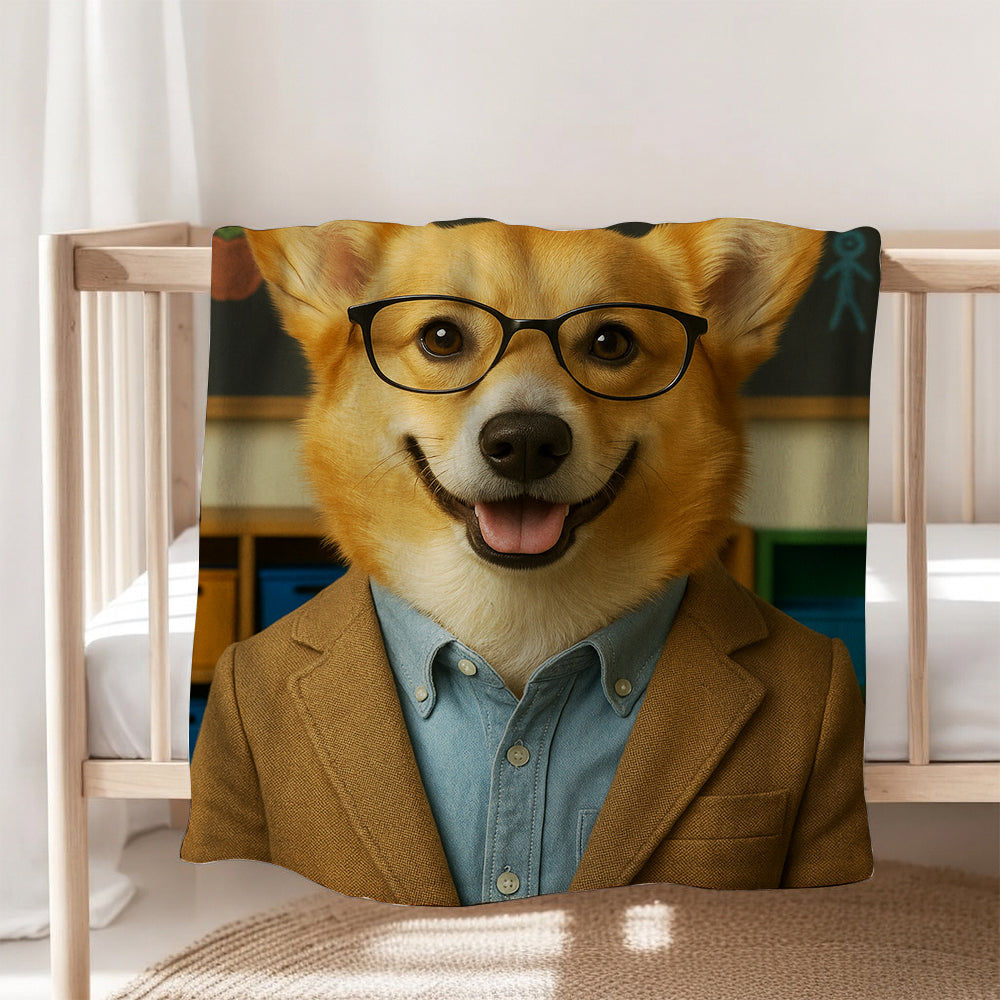 Custom Photo Kindergarten Teacher BlanketGift For Dog Lovers