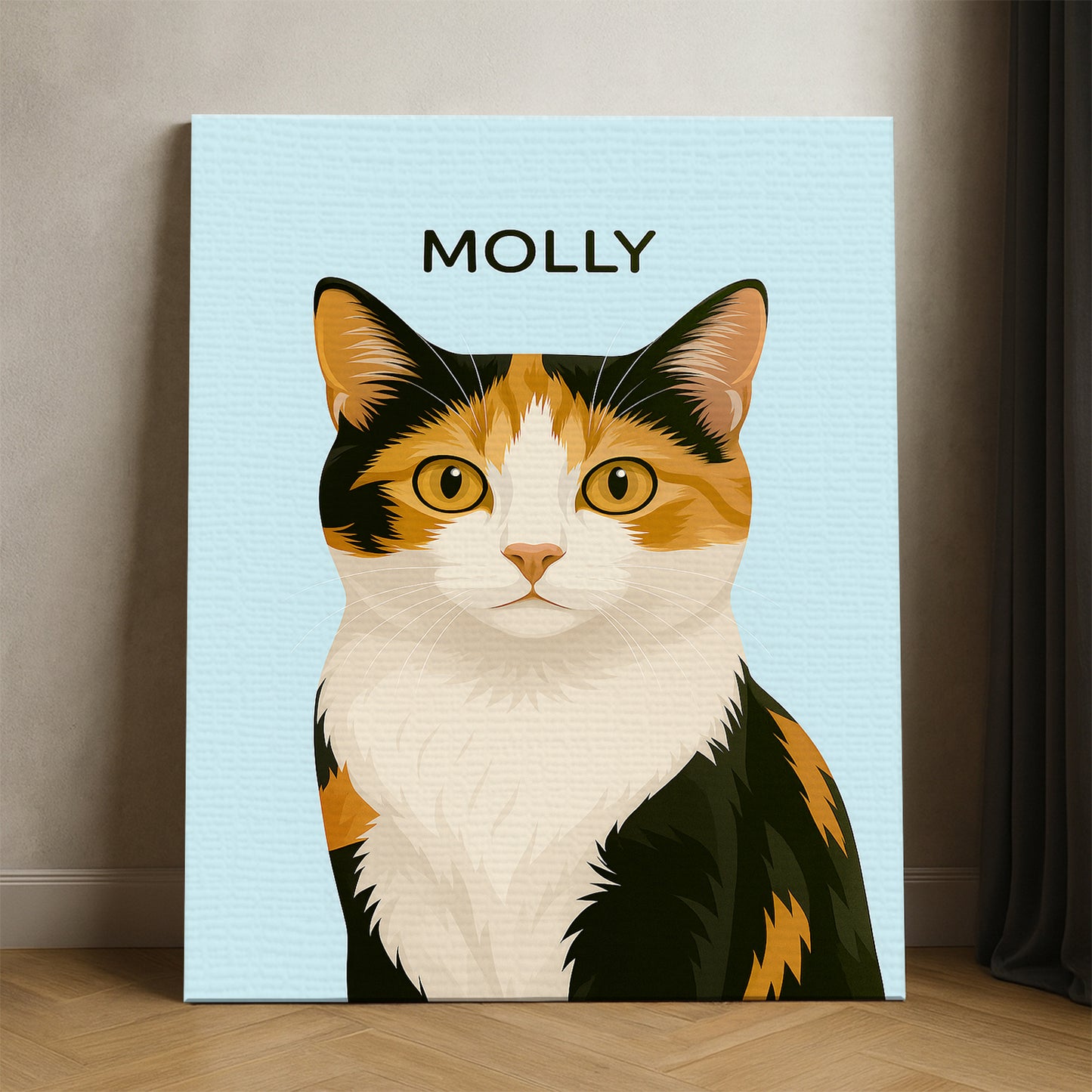 Custom Photo Minimalist Classic Cat Canvas Gift For Cat Lovers