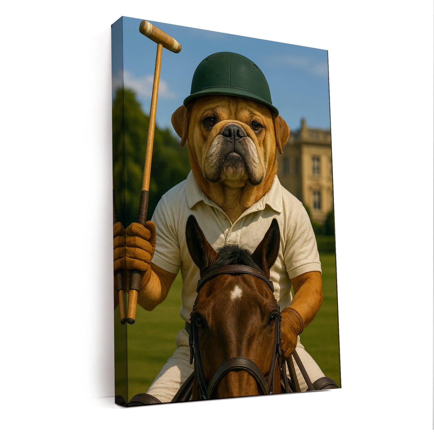Custom Photo Polo Sport Dog Canvas Gift For Dog Lovers