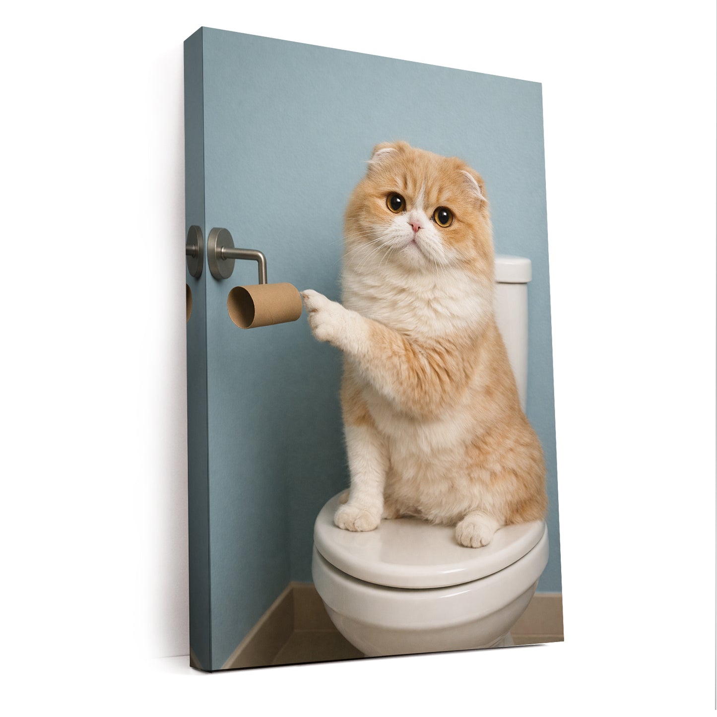 Custom Photo Cat Bathroom Style 33 Canvas Gift For Cat Lovers