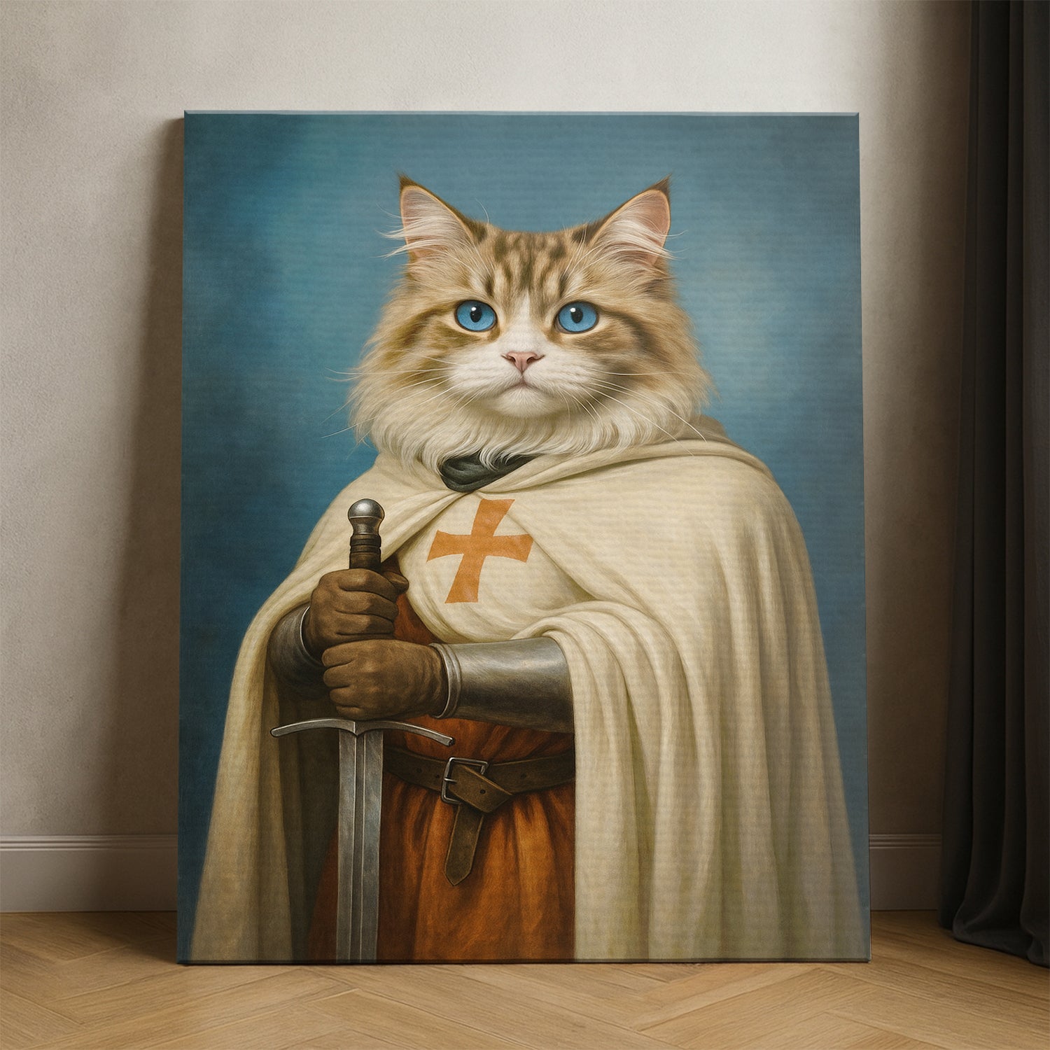 Custom Photo Priest Cat Canvas Gift For Cat Lovers