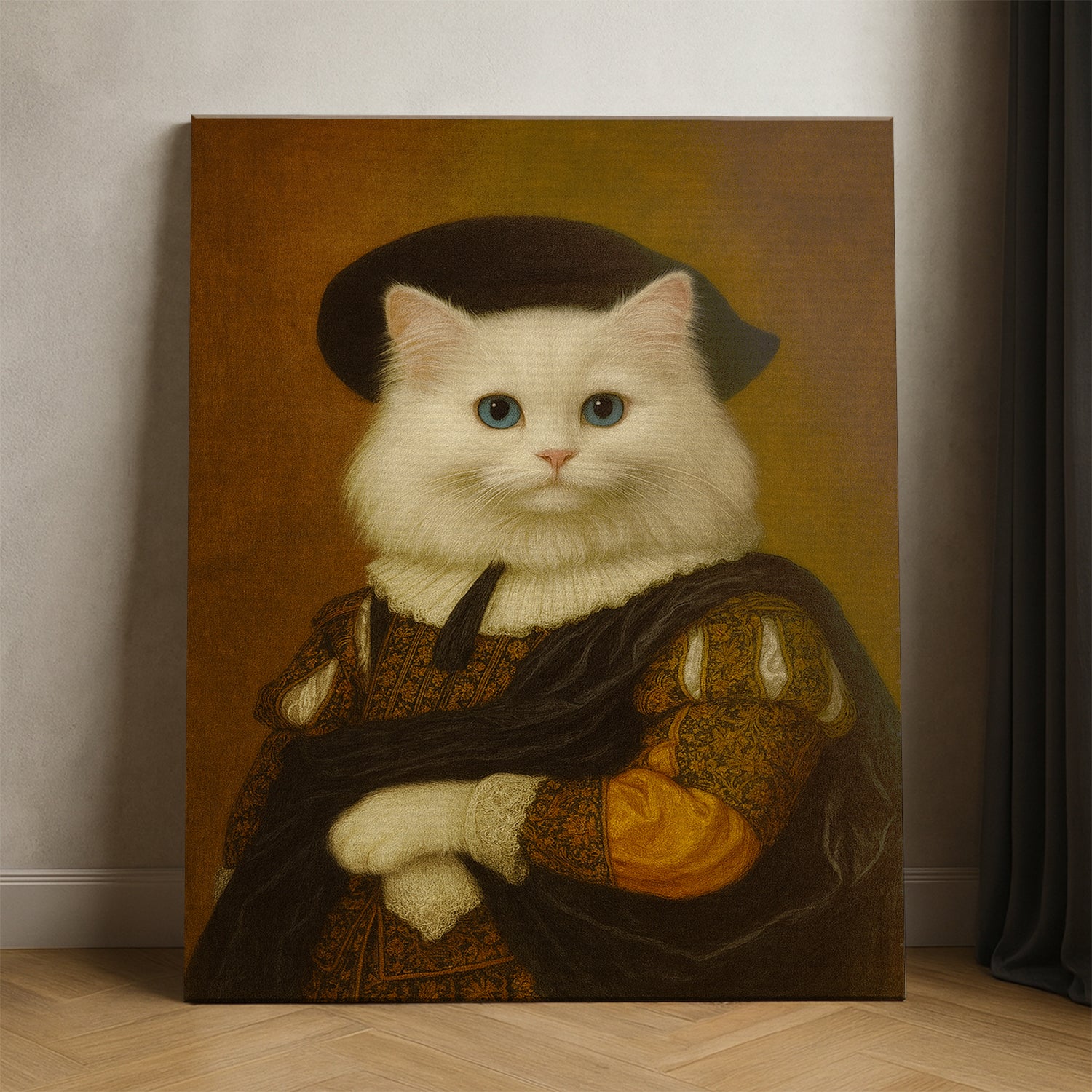 Custom Photo Royal Cat Canvas Cat Lover Gifts