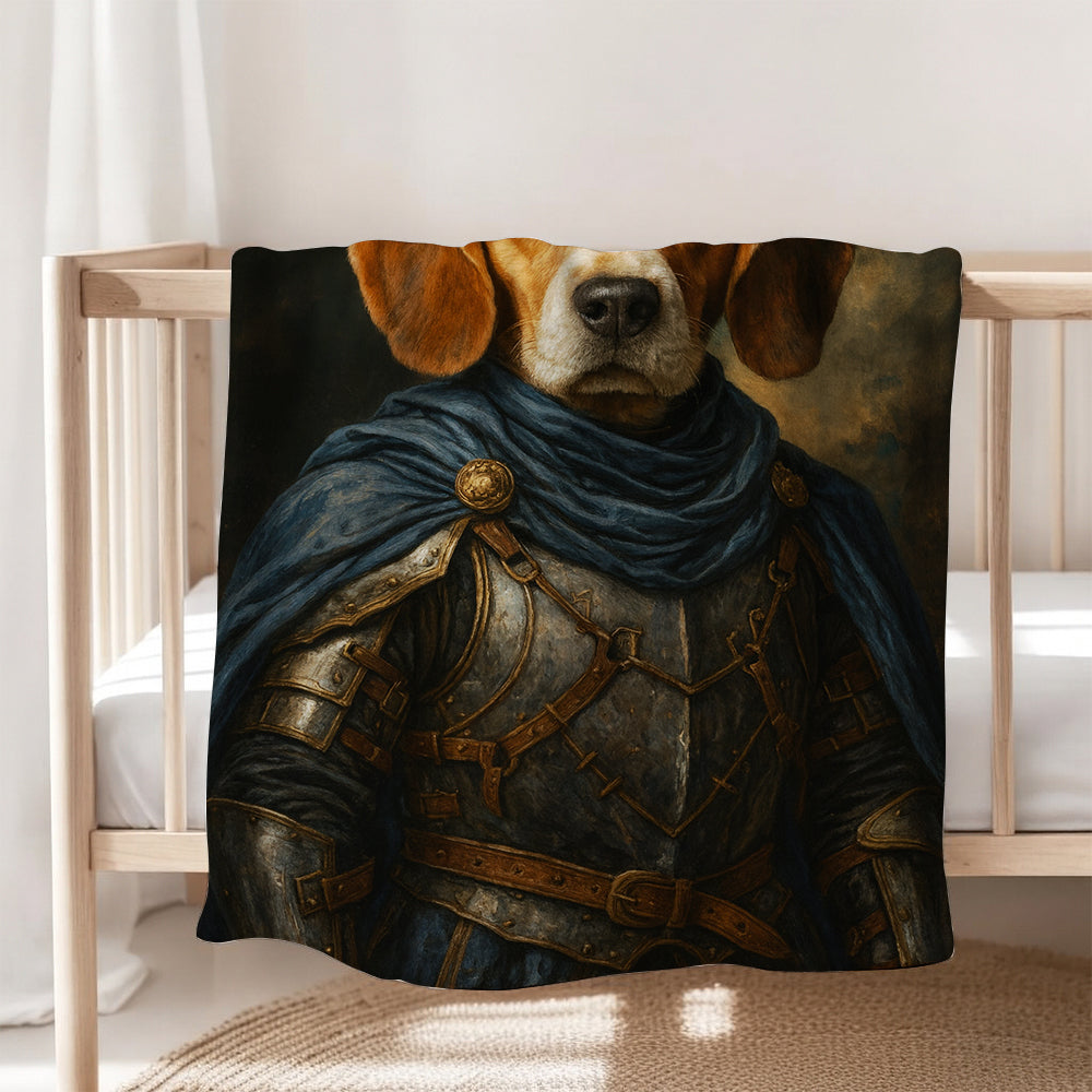 Custom Dog Photo Viking Blanket For Dog Lover