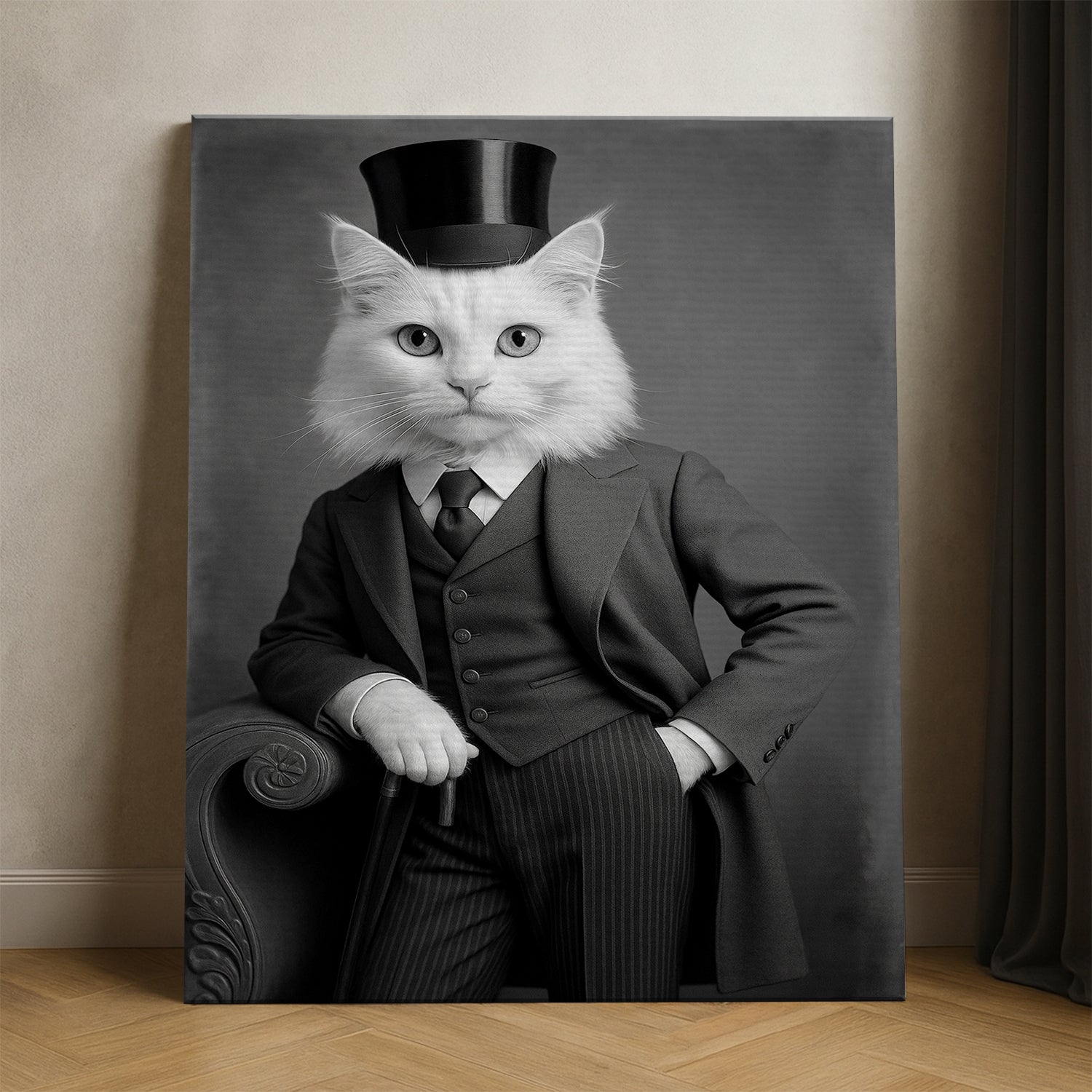 Custom Photo Gentleman Cat Gift For Cat Lovers