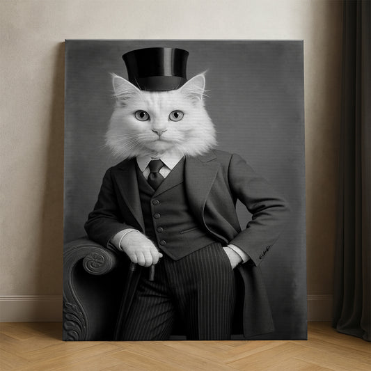 Custom Photo Gentleman Cat Gift For Cat Lovers