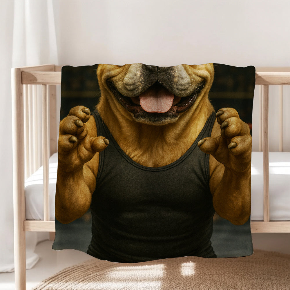 Custom Photo Wrestler Fighter Dog BlanketGift For Dog Lovers