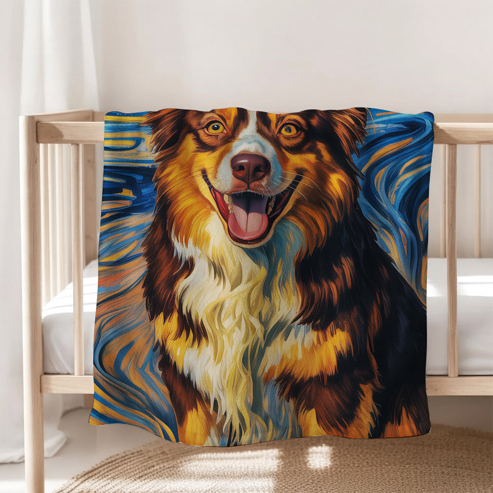CustomDog Portrait Expressionist Art Blanket Gift For Dog Lover
