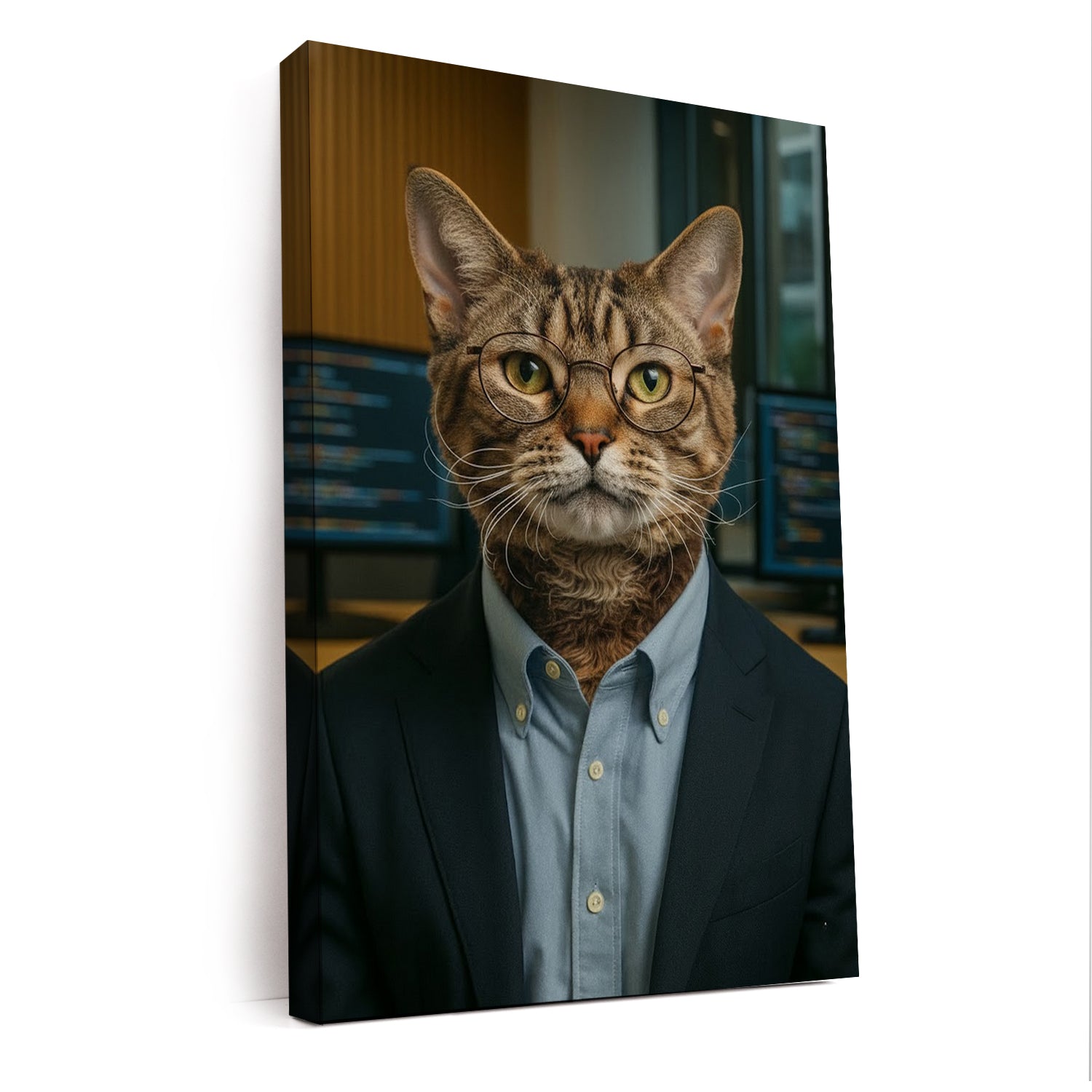 Custom Photo Software Developer Cat Canvas Gift For Cat Lovers