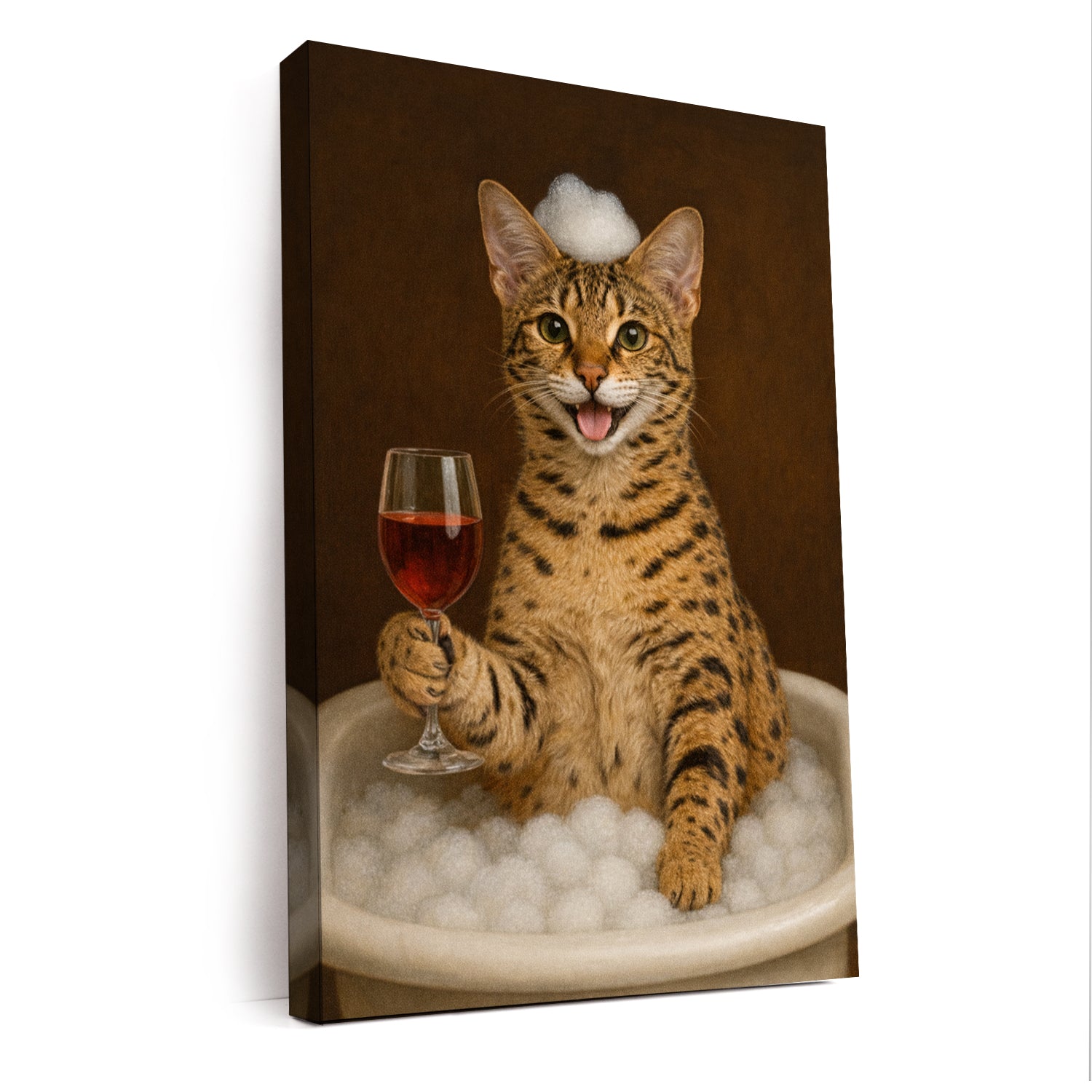 Custom Photo Cat Bathroom Style 27 Canvas Gift For Cat Lovers
