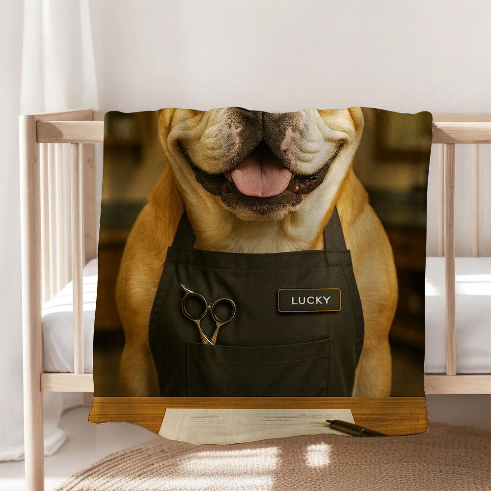 Custom Photo Groomer Dog BlanketGift For Dog Lovers