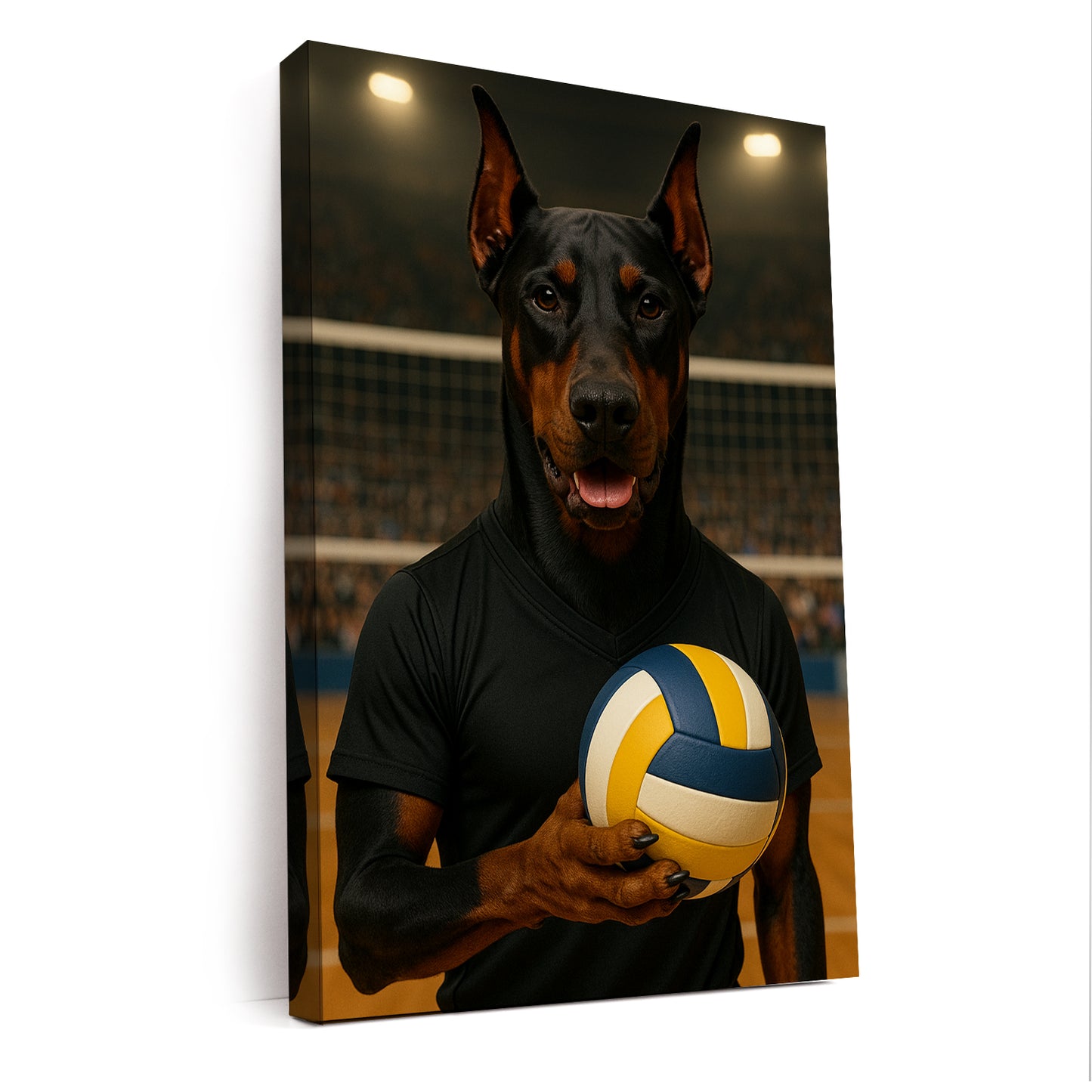 Custom Photo Volleyball Player Dog Canvas Gift For Dog Lovers