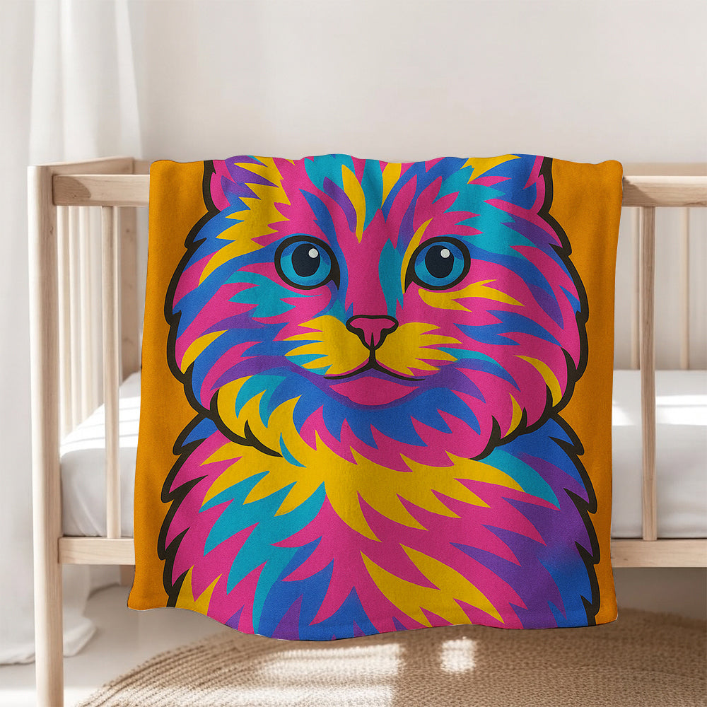 Custom Photo Minimalist Cat Blanket Gift For Cat Lovers