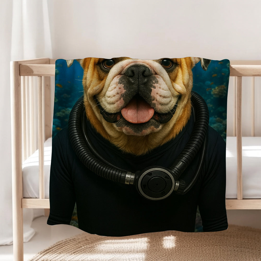 Custom Photo Scuba Diving Dog Gift For Dog Lovers