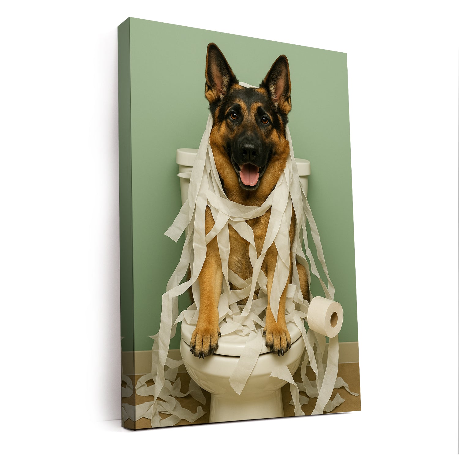 Custom Photo Dog Bathroom Style 26 Canvas Gift For Dog Lovers