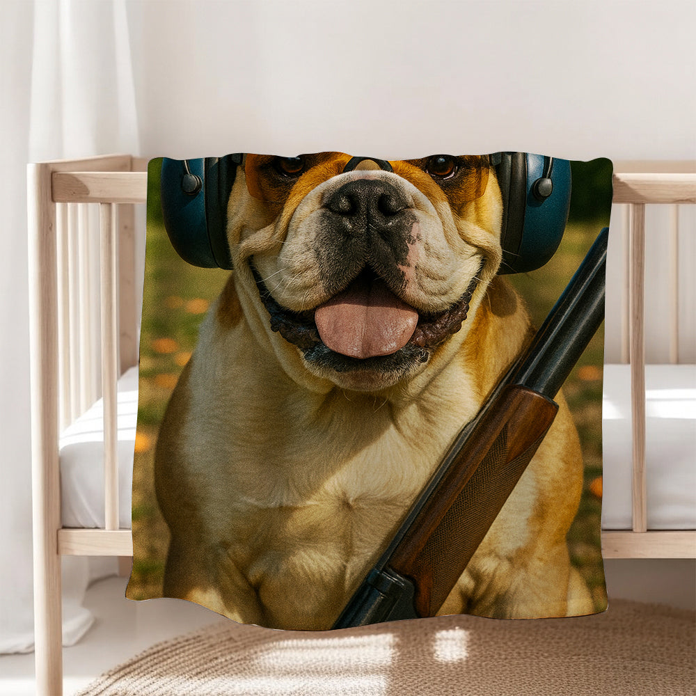 Custom Photo Clay Shooter Dog BlanketGift For Dog Lovers