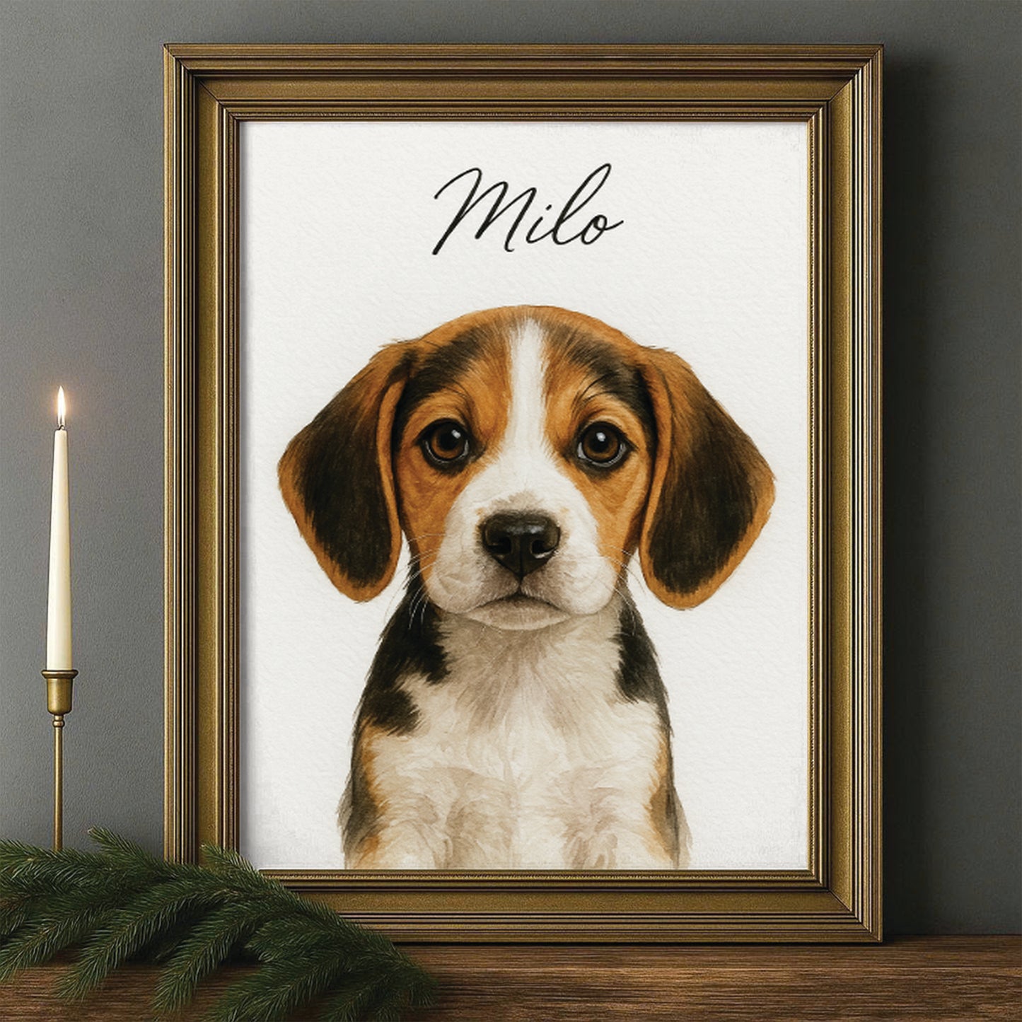Custom Dog Portraint And With Name