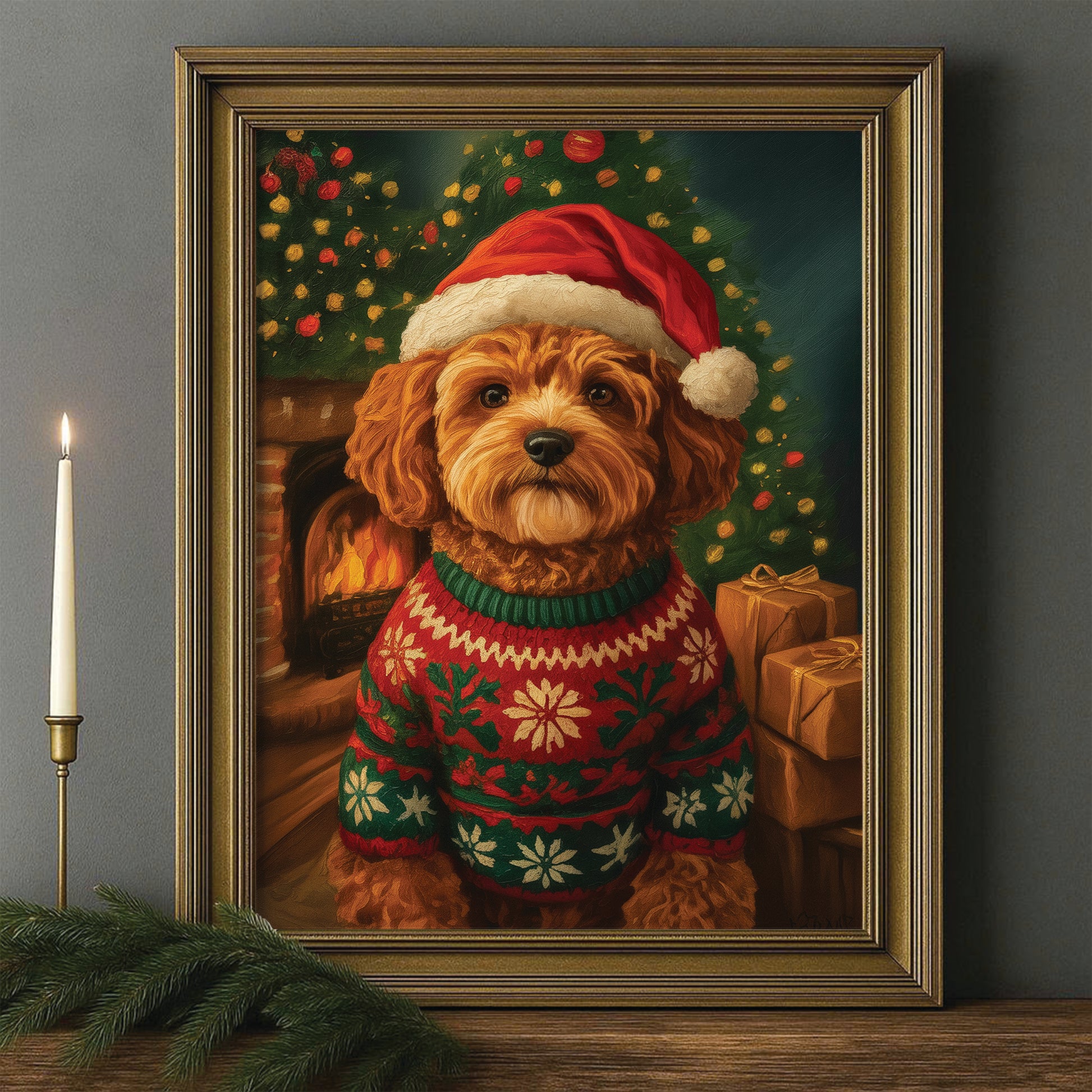 Custom Photo Dog Christmas Oufit