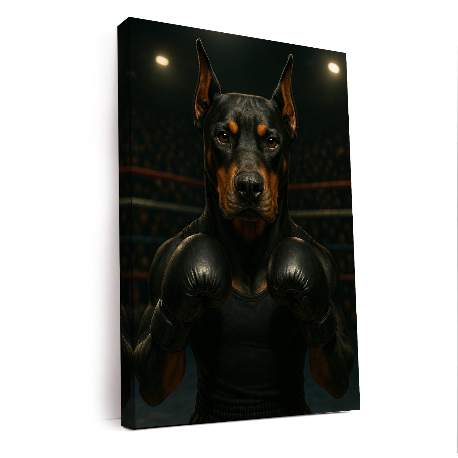 Custom Photo Boxing Dog Canvas Gift For Dog Lovers