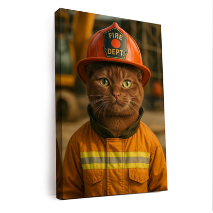 Custom Photo Construction Builder Canvas Gift For Cat Lovers