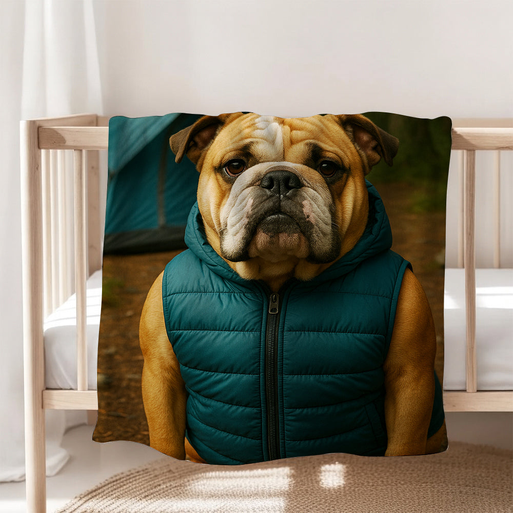 Custom Photo Dog Camping BlanketGift For Dog Lovers