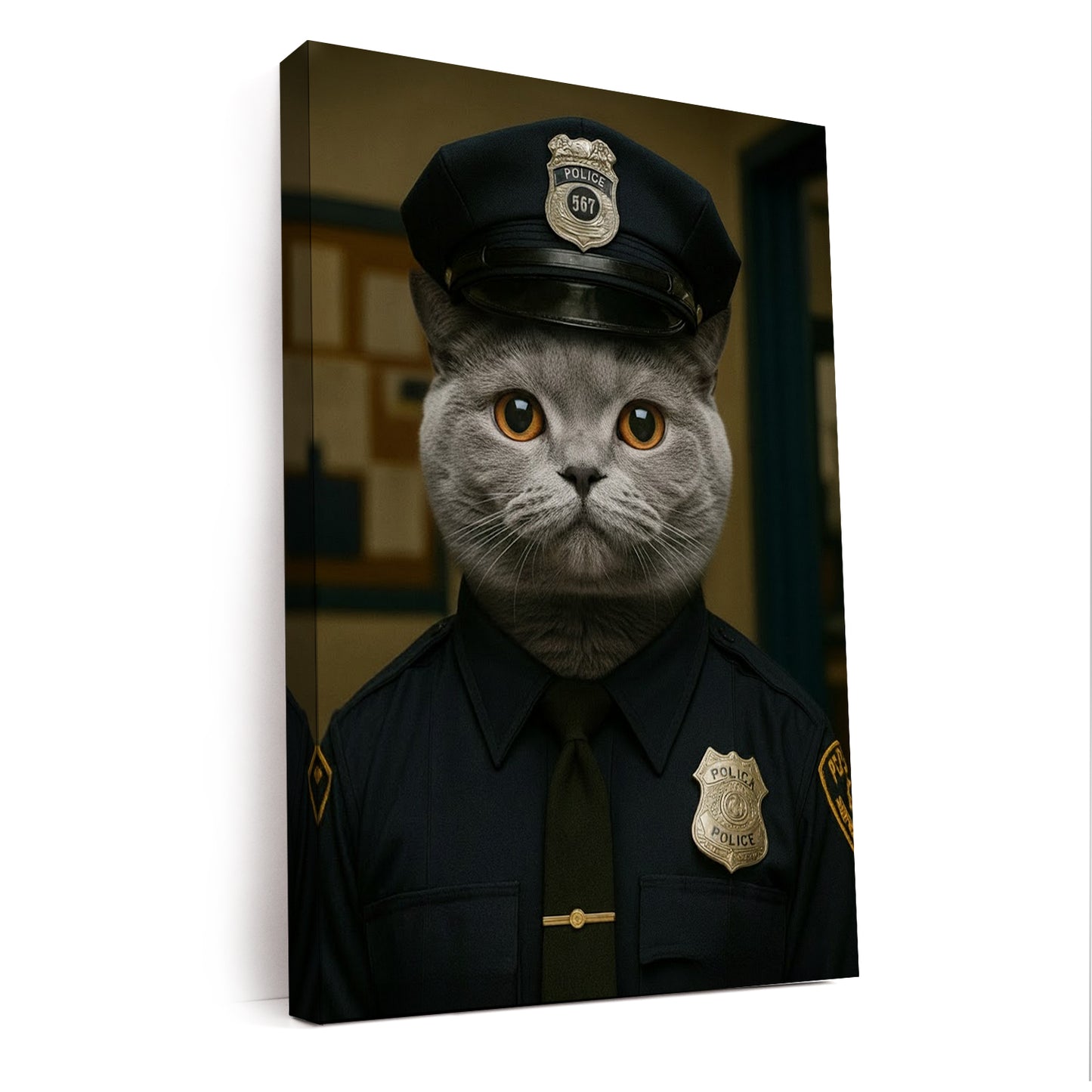 Custom Photo Police Canvas Canvas Gift For Canvas Lovers