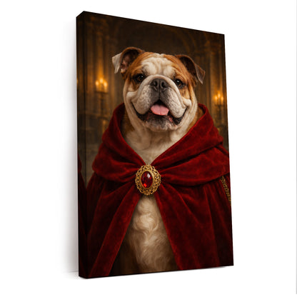 Custom Photo King Royal Dog Canvas Gift For Dog Lover