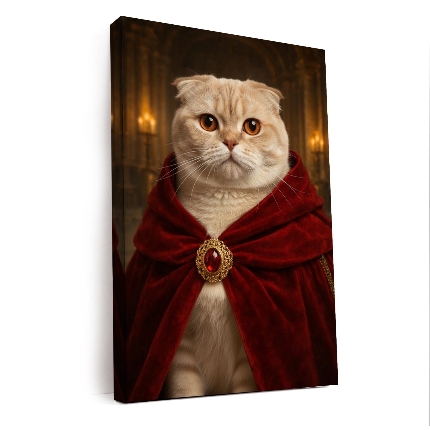 Custom Photo King Royal Cat Canvas Gift For Cat Lover