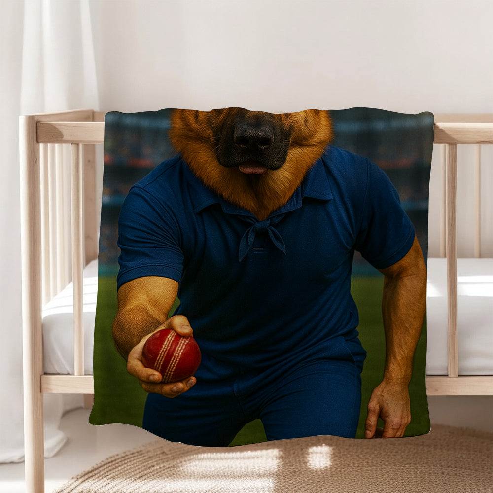 Custom Photo Bowler Dog BlanketGift For Dog Lovers