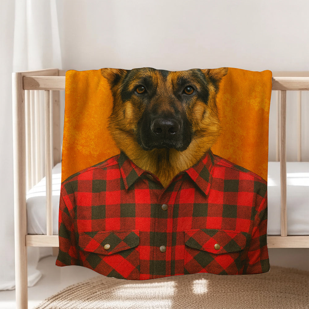 Custom Photo Dog In Red Shirt BlanketGift For Dog Lovers