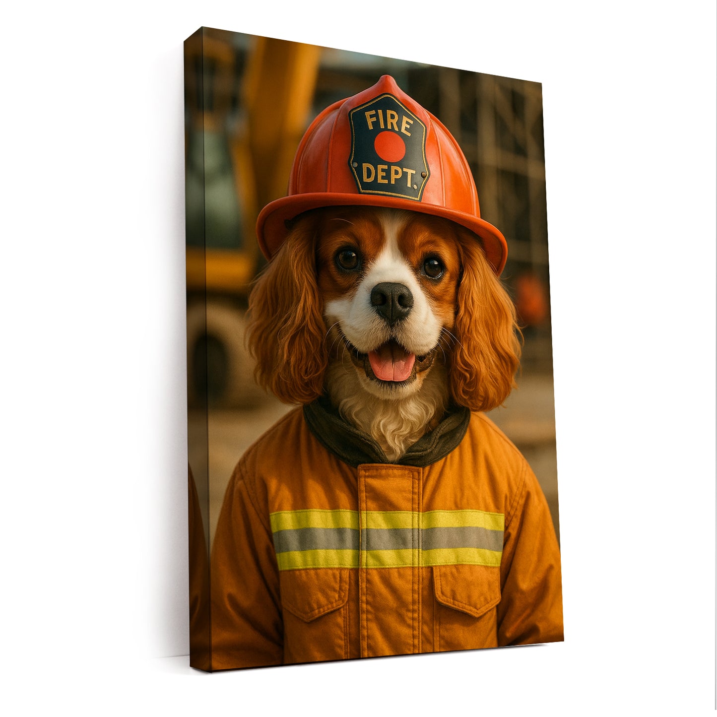 Custom Photo Construction Builder Canvas Gift For Dog Lovers