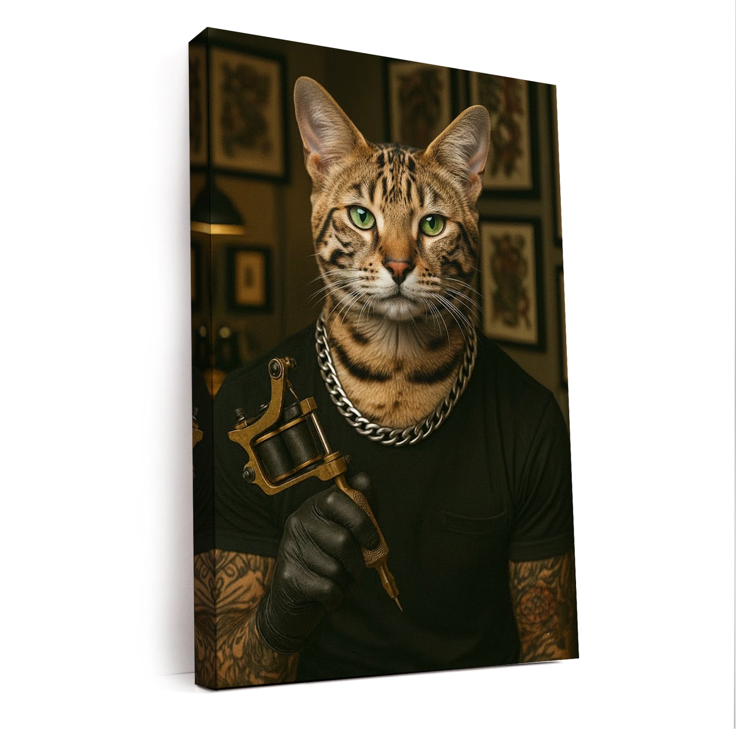 Custom Photo Tatoo Artist Cat Gift For Cat Lovers