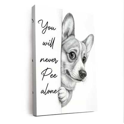 Custom Photo Dog Breed Bathroom Canvas Gift For Dog Lovers