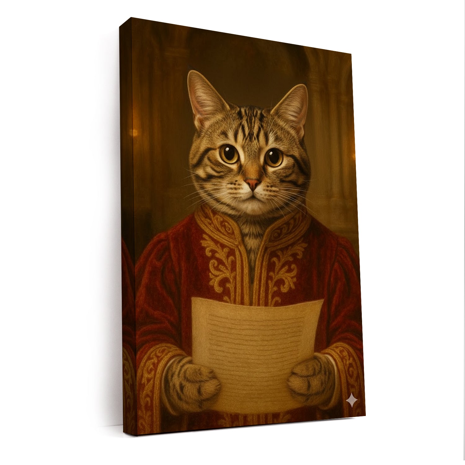 Custom Photo Cat Royal Style 06 Canvas Gift For Cat Lovers