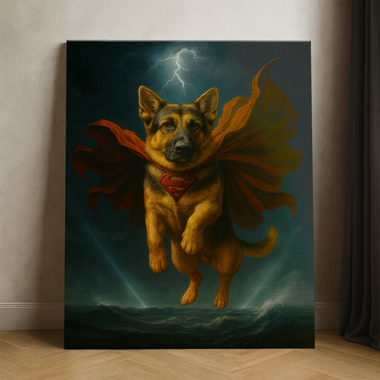 Custom Photo Dog Hero Canvas