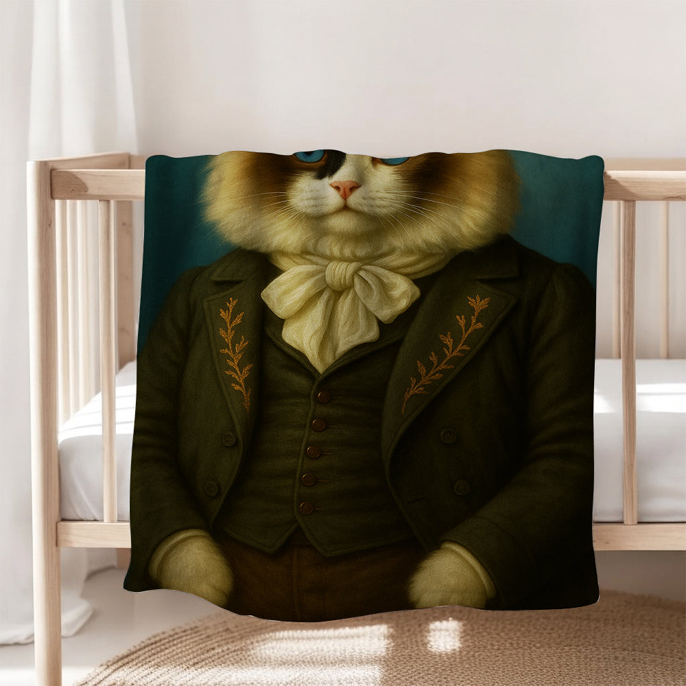 Custom Photo Detective Cat Blanket Gift For Cat Lovers