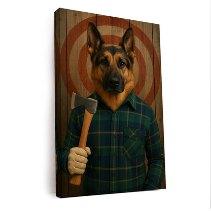 Custom Photo Axe Throw Dog Canvas Gift For Dog Lovers