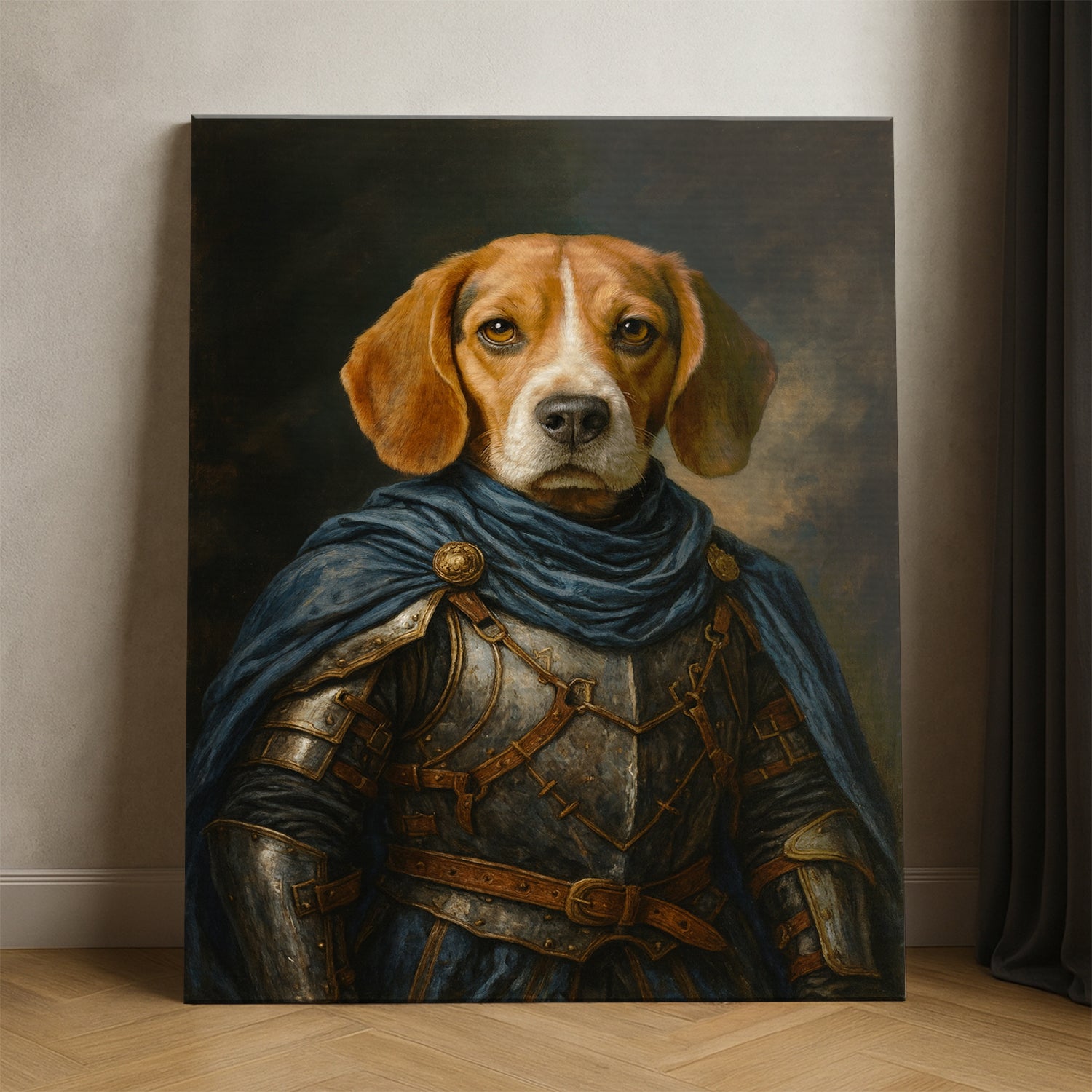 Custom Dog Photo Viking Canvas _ Gift For Dog Lovers