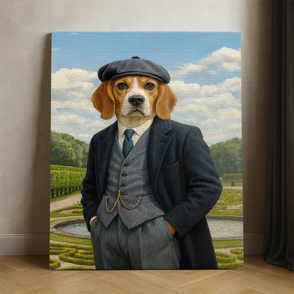 Custom Photo Pawky Blinder Dog Canvas