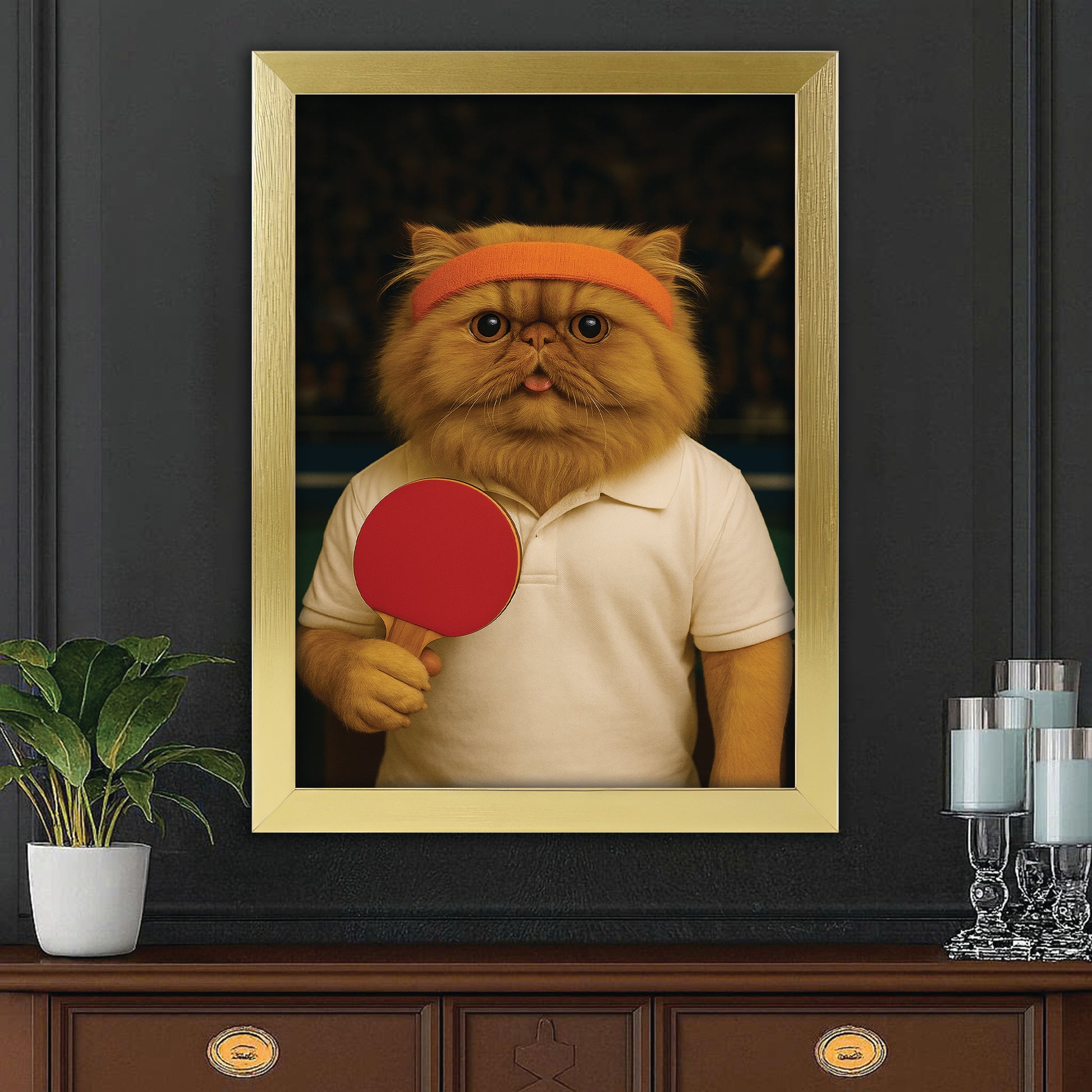Custom Photo Table Tennis Cat Gift For Cat Lovers