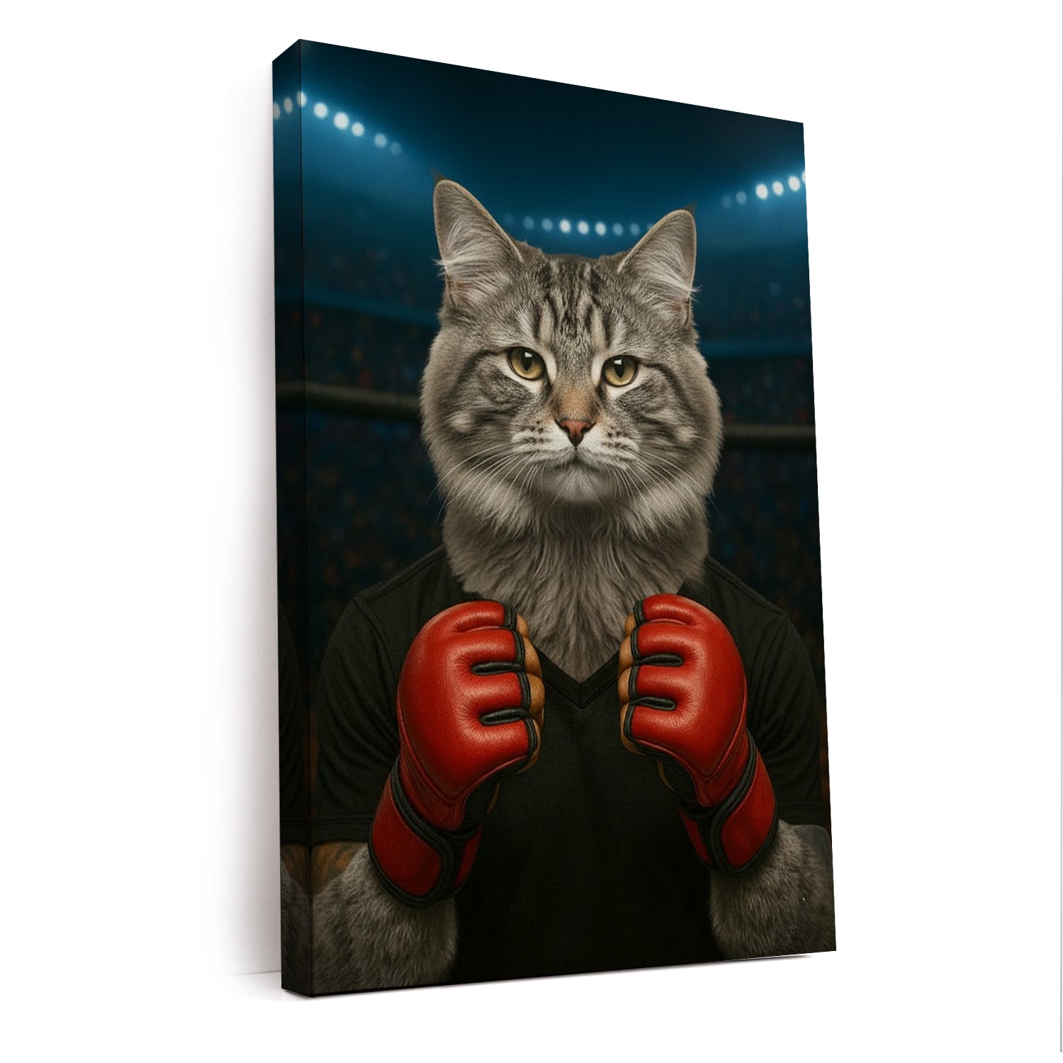 Custom Photo Mma Cat Canvas Gift For Cat Lovers