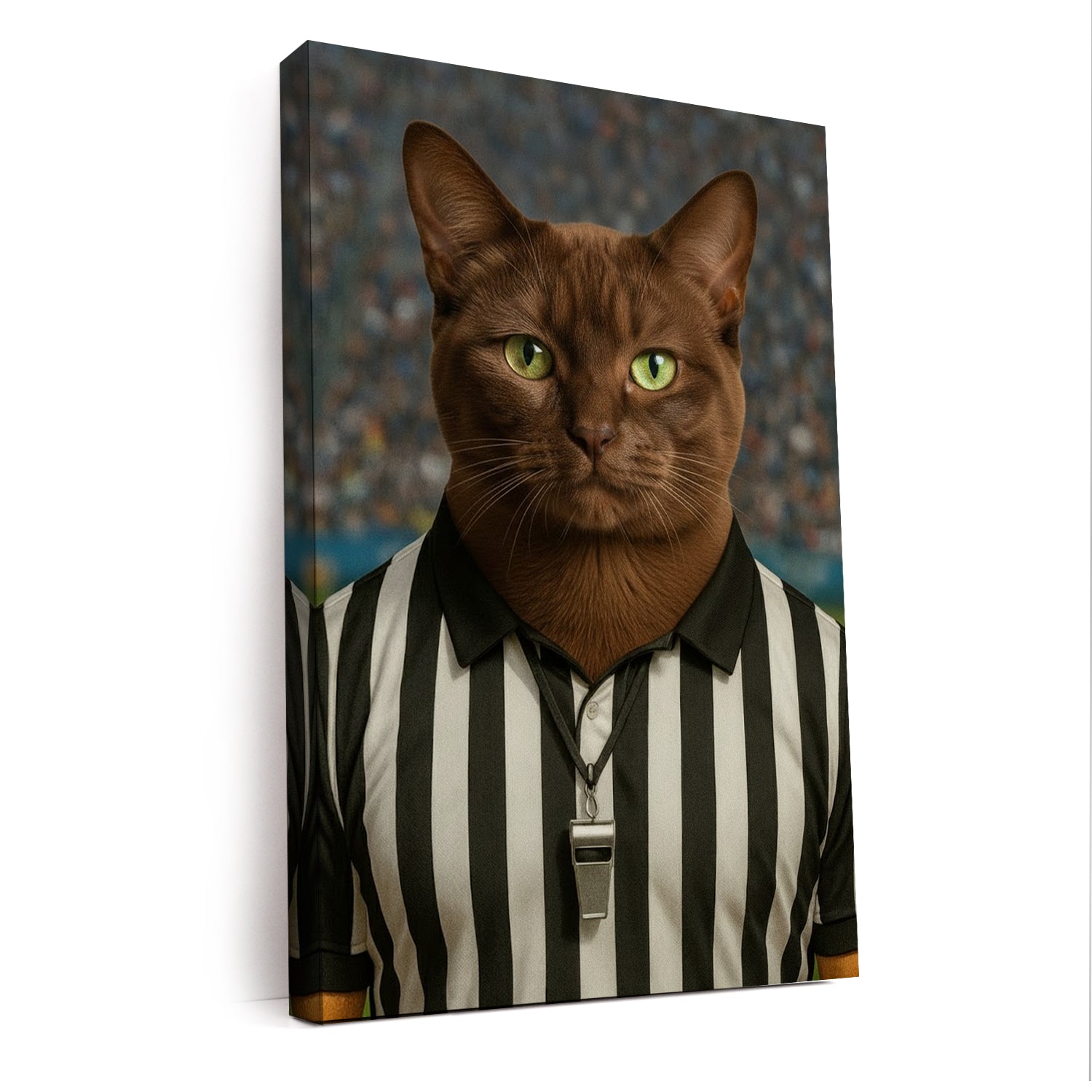 Custom Photo Referee Cat Canvas Gift For Cat Lovers