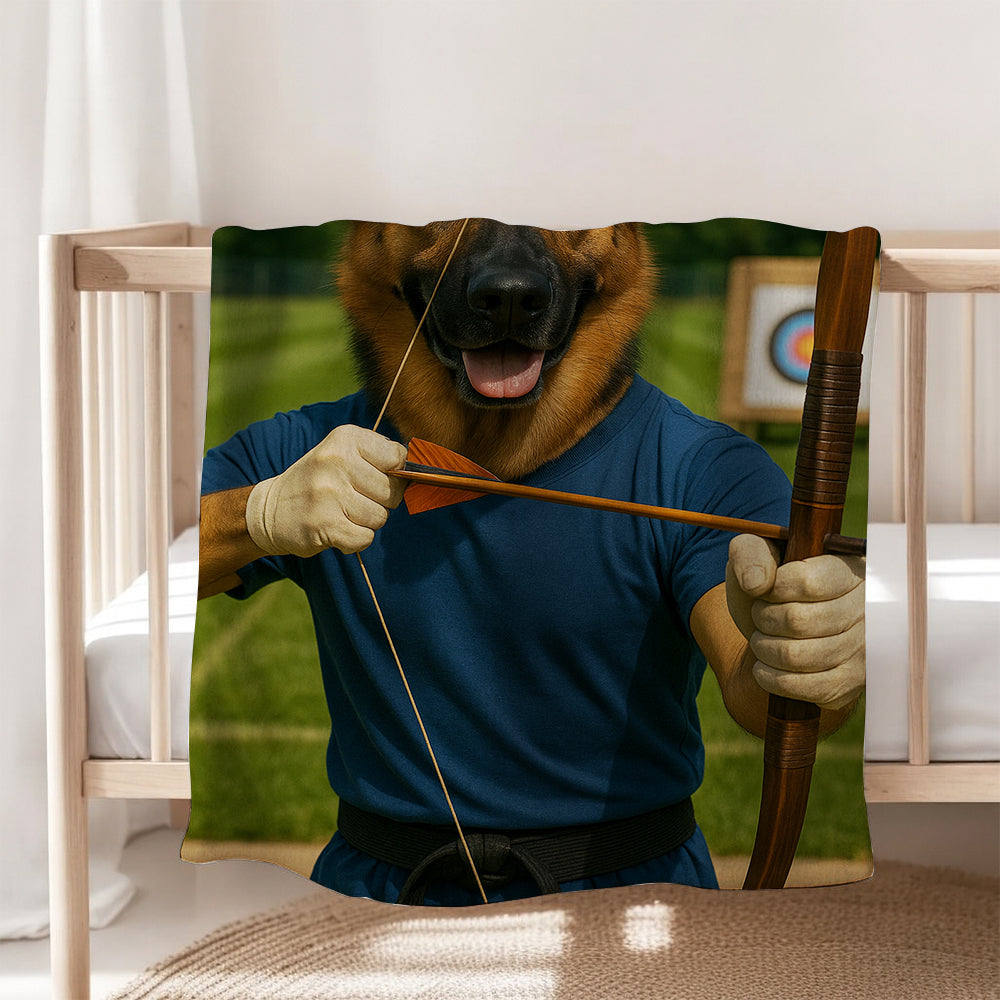 Custom Photo Archery Dog BlanketGift For Dog Lovers