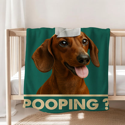 Custom Photo Funny Dog In Bathroom Canvas